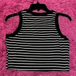 Striped Round-Neck Tank Top